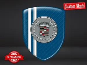 Cadillac Distintivi Resina Look Drift Lusso Design Bombato